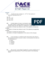 BITSAT Sample Paper 02