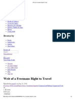 Writ of A Freemans Right To Travel PDF