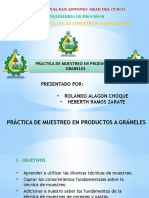 PRÁCTICA DE MUESTREO EN PRODUCTOS A GRÁNELES ................................................. Diapositivas