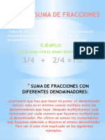 Sumas y Restas de Fracciones