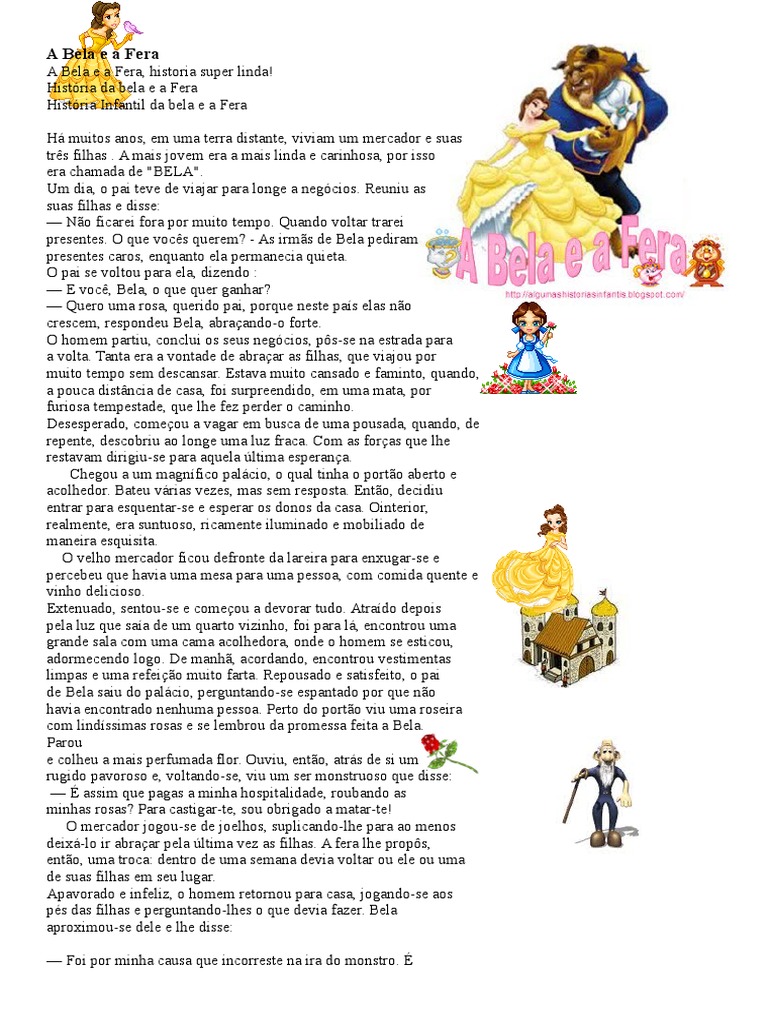 Bela e a Fera - História Infantil | PDF