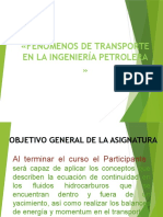 Fenómenos de Transporte en La Ingeniería Petrolera