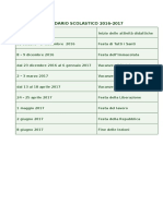 Calendario Scolastico 2016