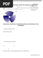 Lista de Revisão 9 Ano Raizes