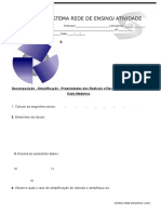 Decomposição, simplificação e propriedades de radicais