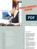 English & Compar Ative Literature: Gold - Ac.uk/english Undergraduate