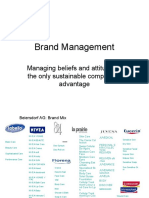 Brand Management: Managing Beliefs and Attitudes - The Only Sustainable Competitive Advantage
