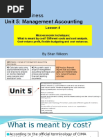 Unit 5 management accounting assignment sample image