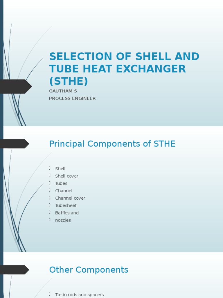 Shell and Tube Heat Exchanger Overview | PDF | Heat Exchanger ...