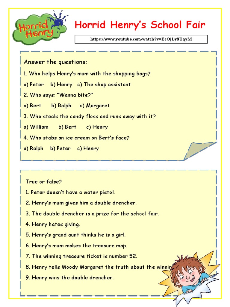 horrid henry school bag