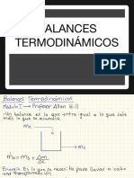 Balances Termodinámicos