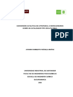 Conversion Catalitica de 2-Propanol A Hidrocarburos Sobre Un Catalizador Tipo Zeolita ZSM-5, Johann Peñuela, Uni. Industrial Santanader 2008