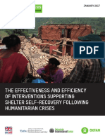 The Effectiveness and Efficiency of Interventions Supporting Shelter Self-Recovery Following Humanitarian Crises