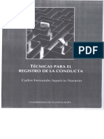 Tecnicas para El Registo de La Conducta Aparicio, C. Capítulo III