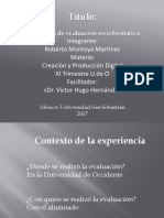 Evaluación Creación y Producción Digital u de o