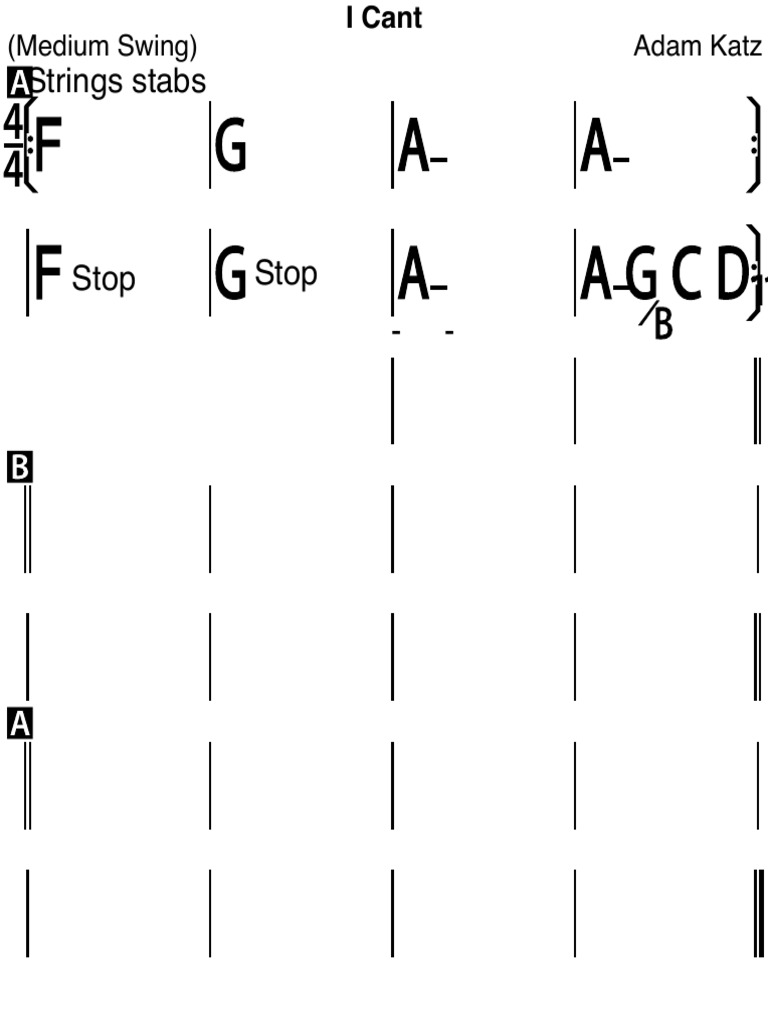 Strings Stabs: (Medium Swing) Adam Katz | PDF