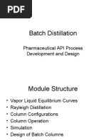 Batch Distillation: Pharmaceutical API Process Development and Design