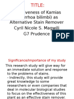 Effectiveness of Kamiasaverrhoa Bilimbi As Alternative Stain