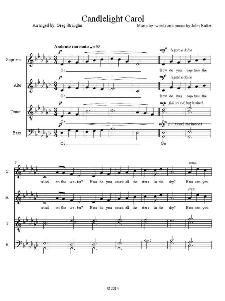 Candlelight Carol Music Performance Music Theory
