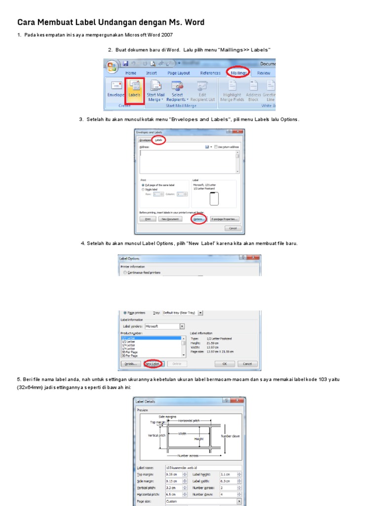 Tutorial Membuat Template Label Undangan Di Word 2007