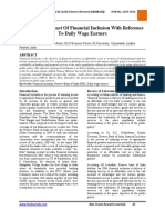 A Study On Impact of Financial Inclusion With Reference To Daily Wage Earners