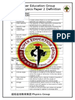 Super Education Group SPM Physics Paper 2 Definition: Terminolog y