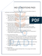 Terms and Conditions PADI