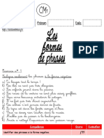 Les Formes de Phrases CM1