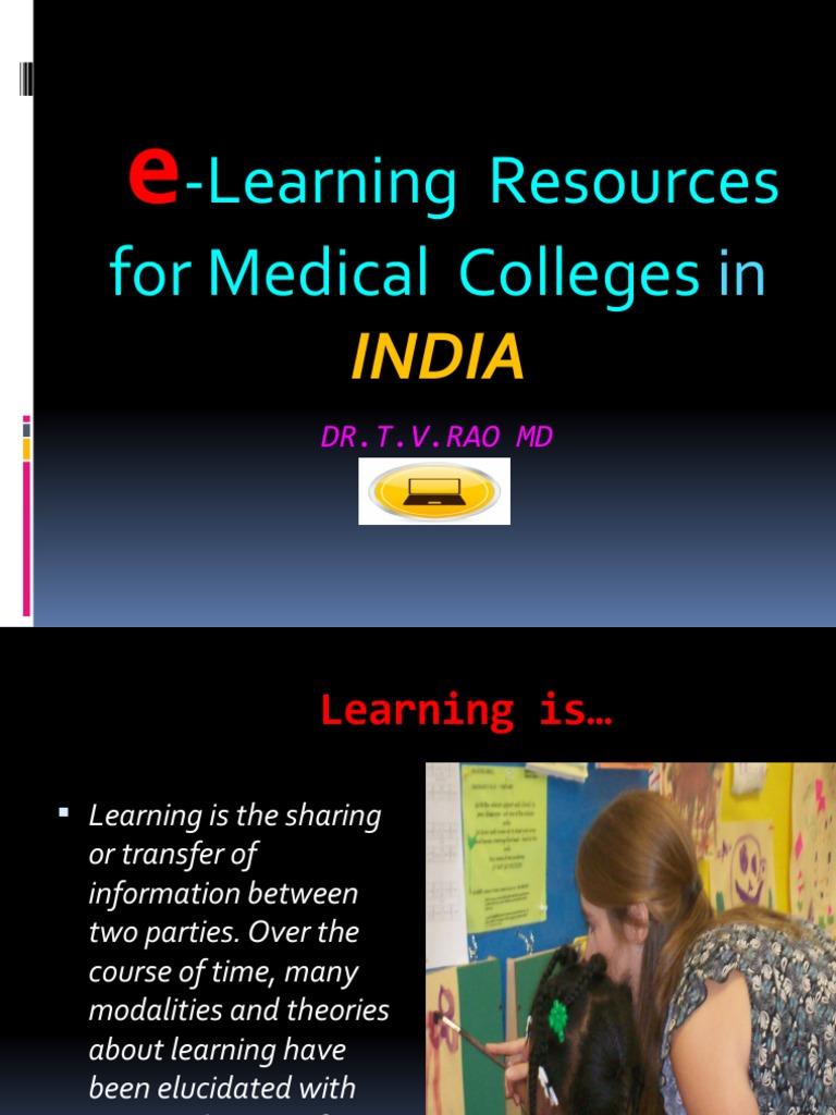 E-Learning For Medical Colleges | PDF | Educational Technology | E Books
