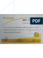 Tempsens Training Certificate