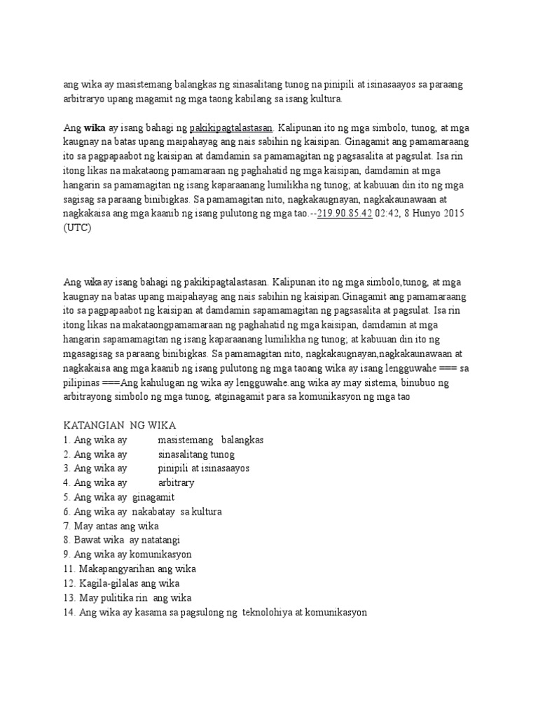 Wika | PDF