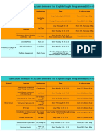 Curriculum Schedule of Autumn Semester For English Taught Programmes (2016-2017)