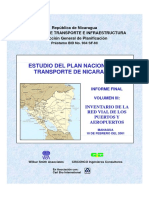 Estudio Del Plan Nacional de Transporte en Nicaragua - Inventario de La Red Vial de Los Puertos y Aeropuertos (Vol.3)