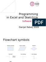 Programming in Excel and Sketchup: Software Design