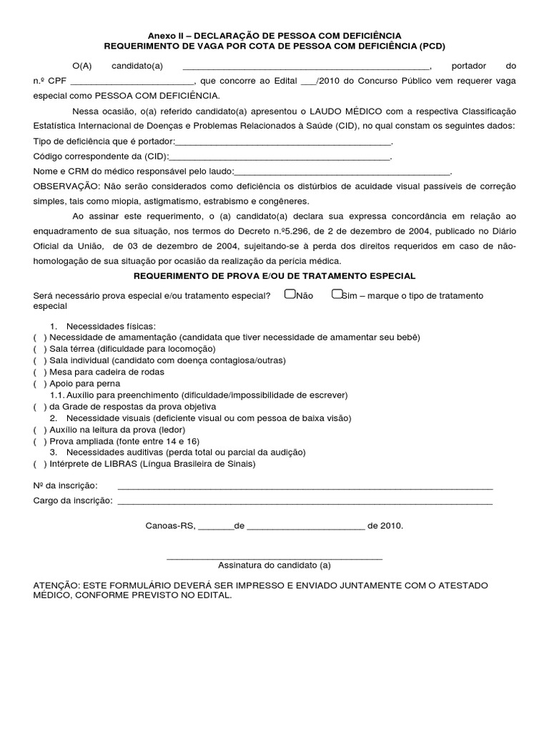 Declaracao Pessoa Deficiencia Pcd