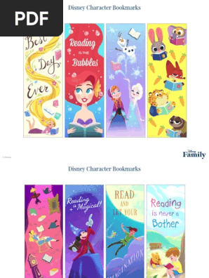 disney family printable disney bookmarks pdf