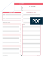 Monthly Planner October PDF