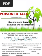 Poisoned Talk: Question and Answer Samples and Techniques