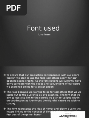 font used