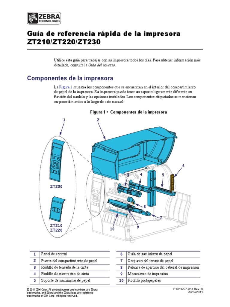 Manual Zebra ZT230 series.pdf | Impresora (Computación) | LAN inalámbrico