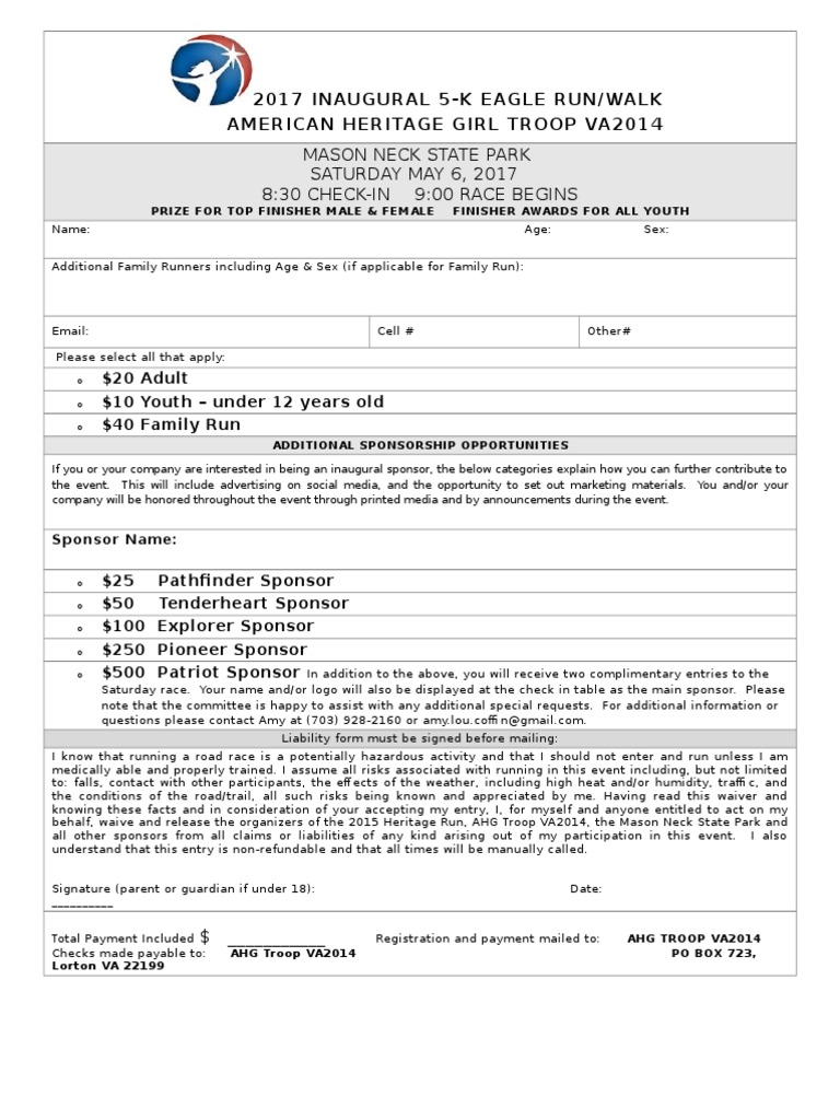 5-K Application 2017 | PDF | Sponsor (Commercial) | Business