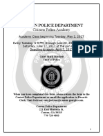 CAnton Police - Citizens Police Academy 2017 Application