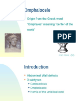 Omphalocele: Origin From The Greek Word "Omphalos" Meaning "Center of The World"