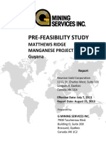 Matthews Ridge Pre Feasibility Study W App Final