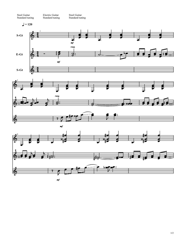 Steel Guitar Standard Tuning Electric Guitar Standard Tuning Steel