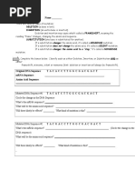 DNA Mutation Lab Activity Guide | PDF | Genetic Code | Point Mutation