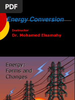 Energy Conversion: Dr. Mohamed Elsamahy