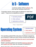 Software: 1. Operating System 2. Utility Software
