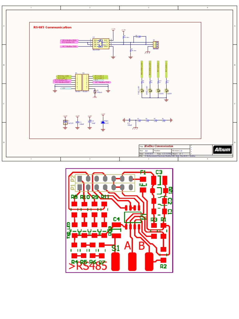 Modbus Communication Circuit Design | PDF | Electrical Equipment ...