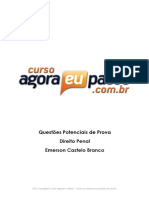 Questões Potenciais de Prova Direito Penal Emerson Castelo Branco - PDF